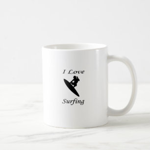 Ik hou van surfen koffiemok