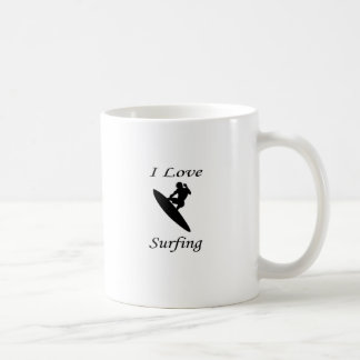 Ik hou van surfen koffiemok