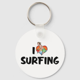 Ik Hou Van Surfen Sleutelhanger