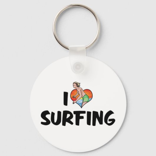 Ik Hou Van Surfen Sleutelhanger (Voorkant)