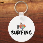 Ik hou van Surfende Sleutelhanger (Voorkant)