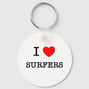 Ik hou van Surfers Sleutelhanger