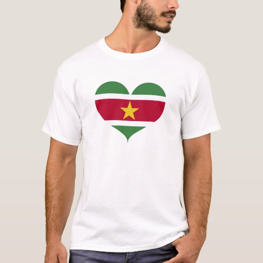 Ik hou van Suriname Flag T-shirt (Voorkant)