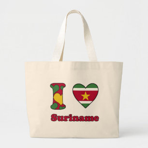 Ik hou van Suriname Grote Tote Bag