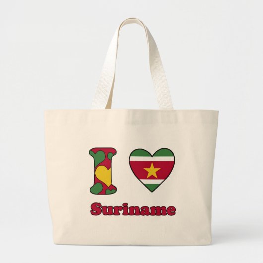 Ik hou van Suriname Grote Tote Bag (Voorkant)
