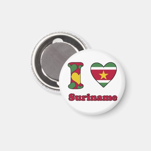 Ik hou van Suriname Magneet (Voorkant / Achterkant)