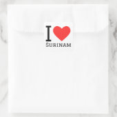 Ik hou van Suriname Vierkante Sticker (Tas)