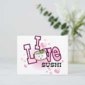 Ik hou van sushi briefkaart (Staand voorkant)