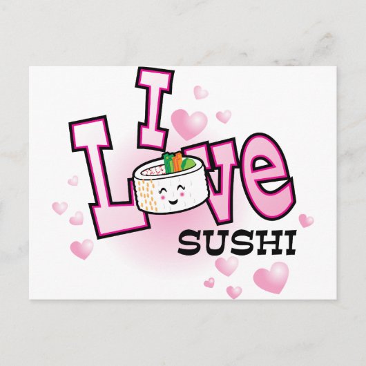 Ik hou van sushi briefkaart (Voorkant)