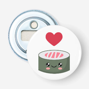 Ik hou van Sushi Button Flesopener