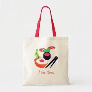 Ik hou van sushi design tote bag