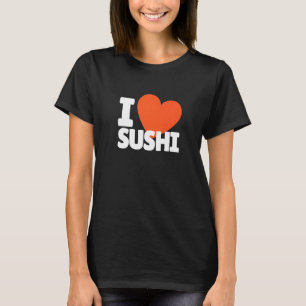 Ik hou van Sushi Hart Sushi Rijst Zeevruchten T-shirt