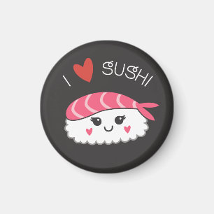 Ik hou van sushi Japanse zeevruchten Magneet