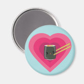 Ik hou van Sushi Kawaii Sushi Roll magneet (Voorkant / Achterkant)