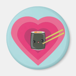 Ik hou van Sushi Kawaii Sushi Roll magneet