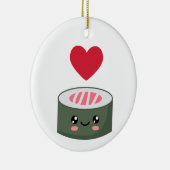 Ik hou van Sushi Keramisch Ornament (Rechts)
