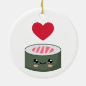 Ik hou van Sushi Keramisch Ornament (Achterkant)