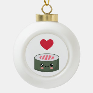 Ik hou van Sushi Keramische Bal Ornament