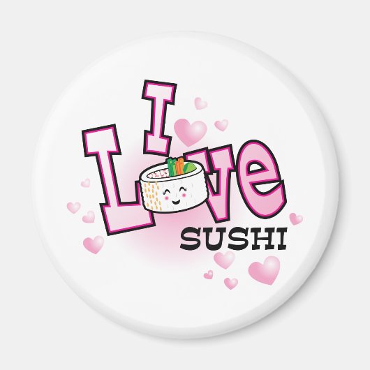 Ik hou van sushi magneet (Voorkant)