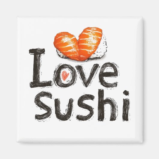 Ik hou van sushi magneet (Voorkant)