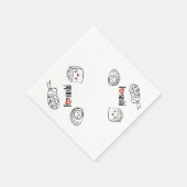 Ik hou van Sushi Napkin Servet (Hoek)