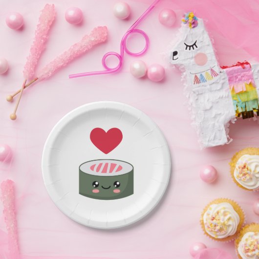 Ik hou van Sushi Papieren Bordje (Feest)