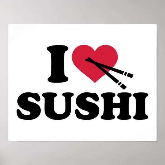 Ik hou van Sushi Poster (Voorkant)