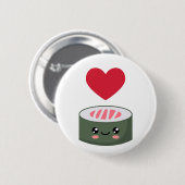 Ik hou van Sushi Ronde Button 5,7 Cm (Voorkant /achterkant)