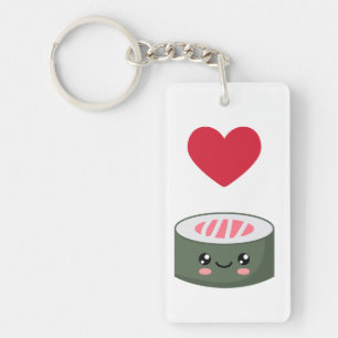 Ik hou van Sushi Sleutelhanger