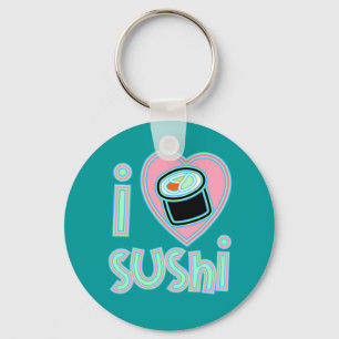 Ik hou van Sushi Sleutelhanger