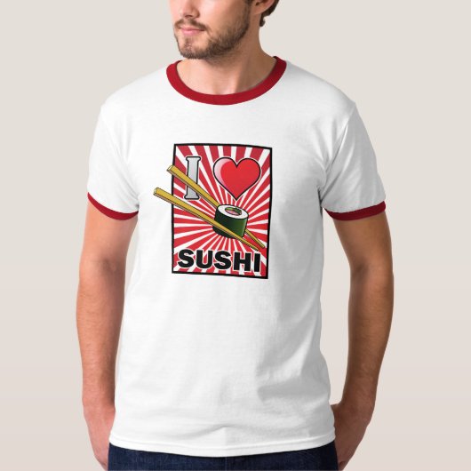 Ik hou van Sushi! T-shirt (Voorkant)
