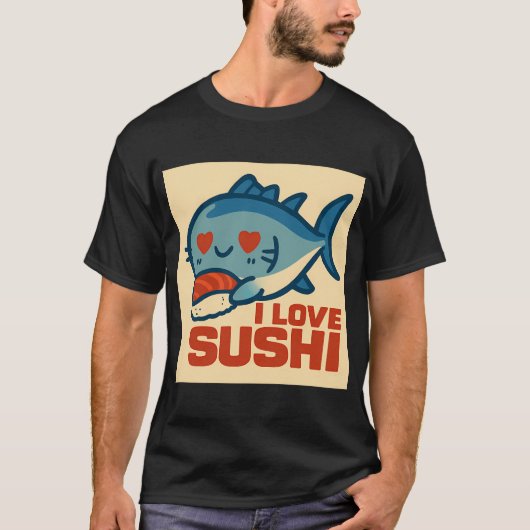 Ik hou van sushi t-shirt (Voorkant)