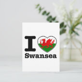 Ik hou van Swansea Briefkaart (Staand voorkant)