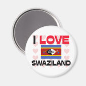Ik hou van Swaziland Magneet (Voorkant / Achterkant)