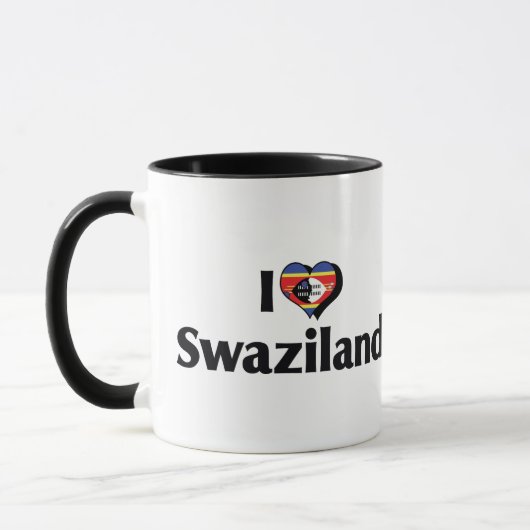 Ik hou van Swazilandse vlag Mok (Links)