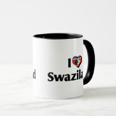 Ik hou van Swazilandse vlag Mok (Voorkant rechts)