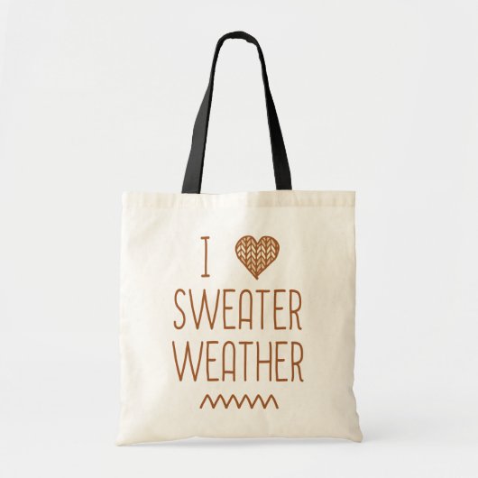 Ik hou van Sweater Weather Tote Bag (Voorkant)