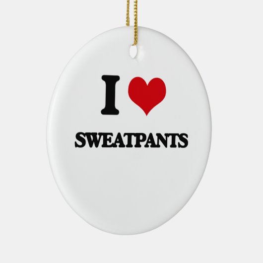 Ik hou van Sweatpants Keramisch Ornament (Rechts)