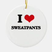 Ik hou van Sweatpants Keramisch Ornament (Voorkant)