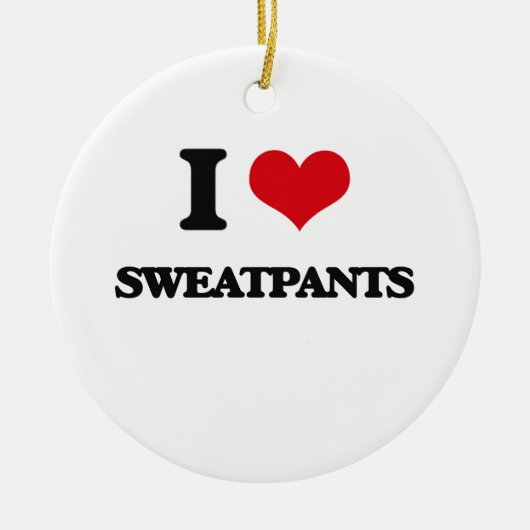 Ik hou van Sweatpants Keramisch Ornament (Voorkant)