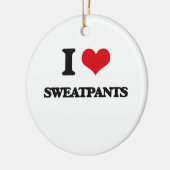 Ik hou van Sweatpants Keramisch Ornament (Links)