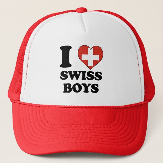 Ik hou van Swiss Boys Trucker Pet (Voorkant)