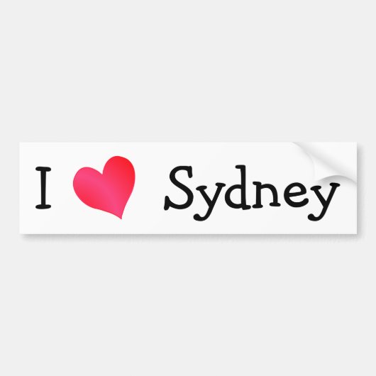 Ik hou van Sydney Bumpersticker (Voorkant)