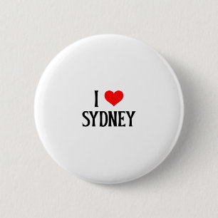 Ik hou van Sydney Ik Hart Sydney Australië Oz Reis Ronde Button 5,7 Cm