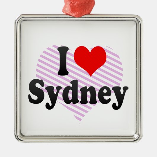 Ik hou van Sydney Metalen Ornament (Voorkant)