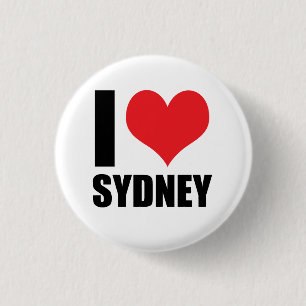 Ik hou van Sydney Ronde Button 3,2 Cm