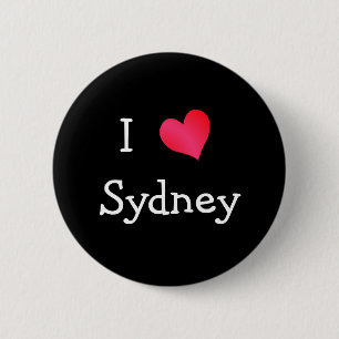 Ik hou van Sydney Ronde Button 5,7 Cm