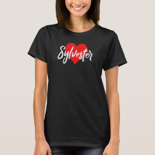 Ik hou van Sylvester voornaam liefde Hart T-shirt
