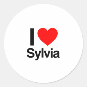 ik hou van sylvia ronde sticker