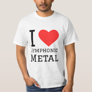 Ik hou van symfonisch metaal t-shirt